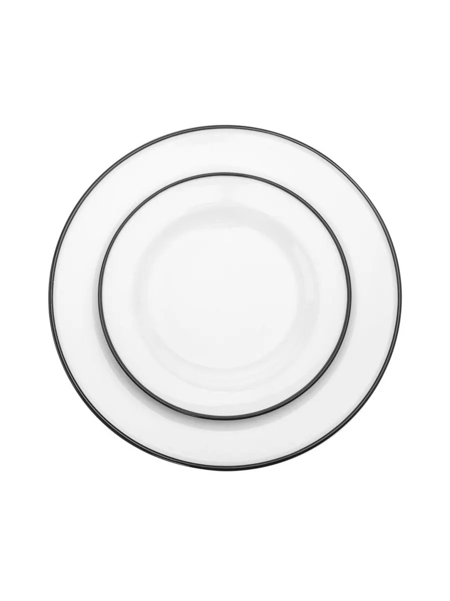 Набор посуды Bistro Black Band, 16 предметов, на 4 персоны Godinger — изображение 4 из 5, белый
