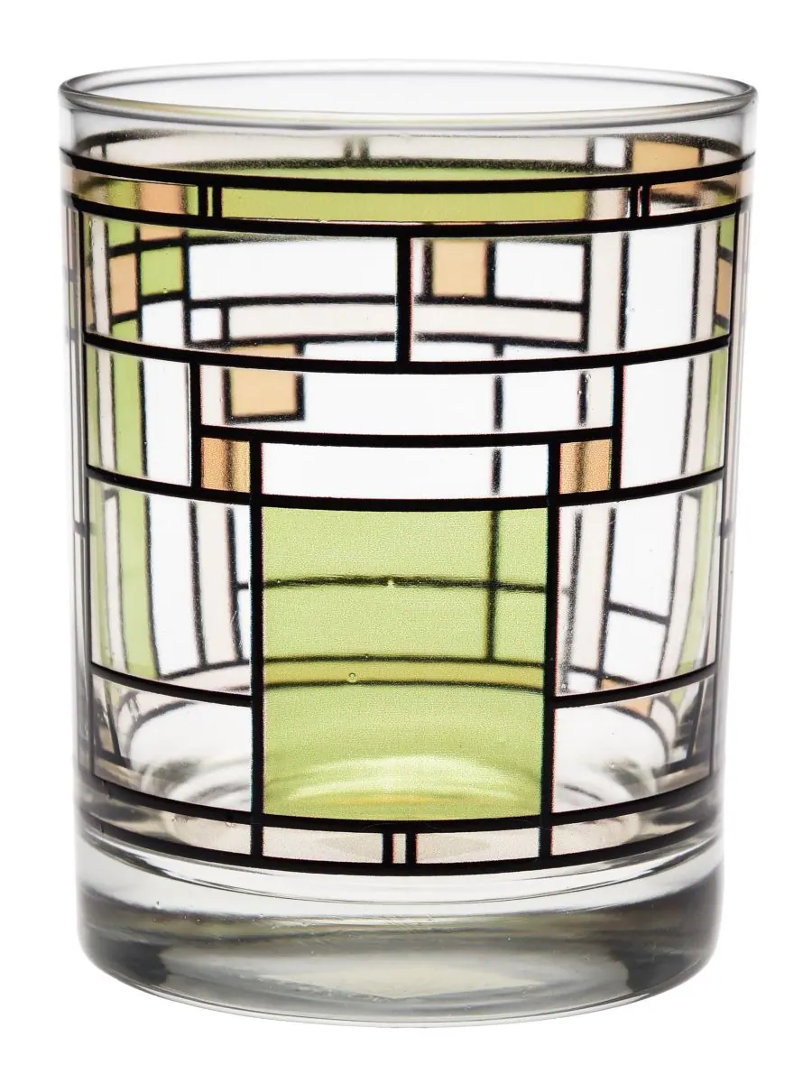 Набор из 4 бокалов для коктейля Oak Park Double Old Fashioned Frank Lloyd Wright — изображение 2 из 3, зеленый