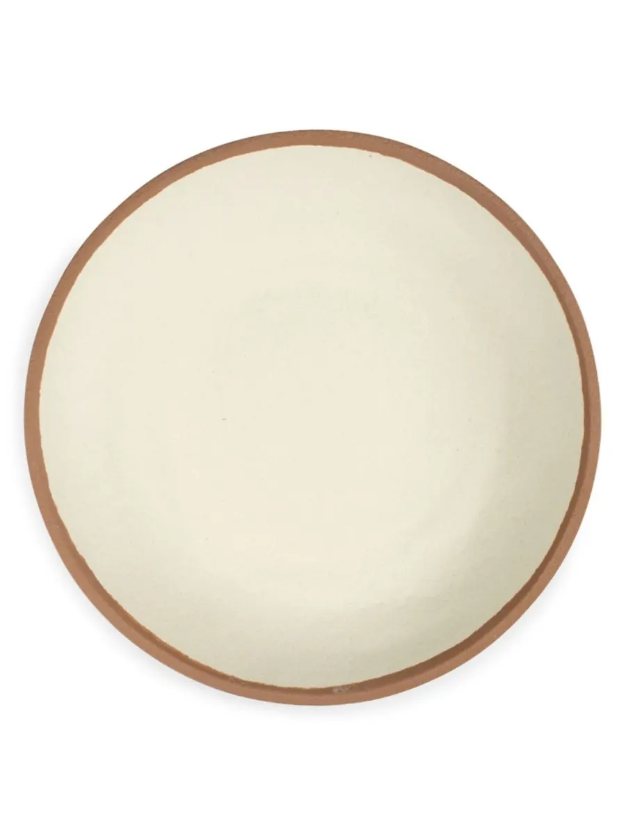 Набор из 4 обеденных тарелок Potter Terracotta Melaboo из терракоты Q Squared — изображение 2 из 4, бежевый/серый