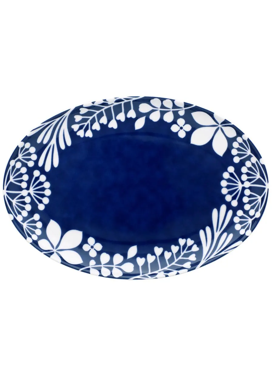 Овальное блюдо Bluefjord, 16 дюймов Noritake — изображение 1 из 3, синий