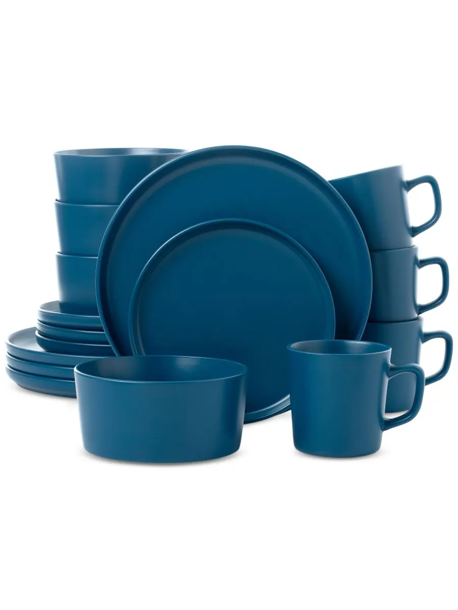 Lorren Home Trends Синий набор посуды из 16 предметов, на 4 персоны — изображение 1 из 6