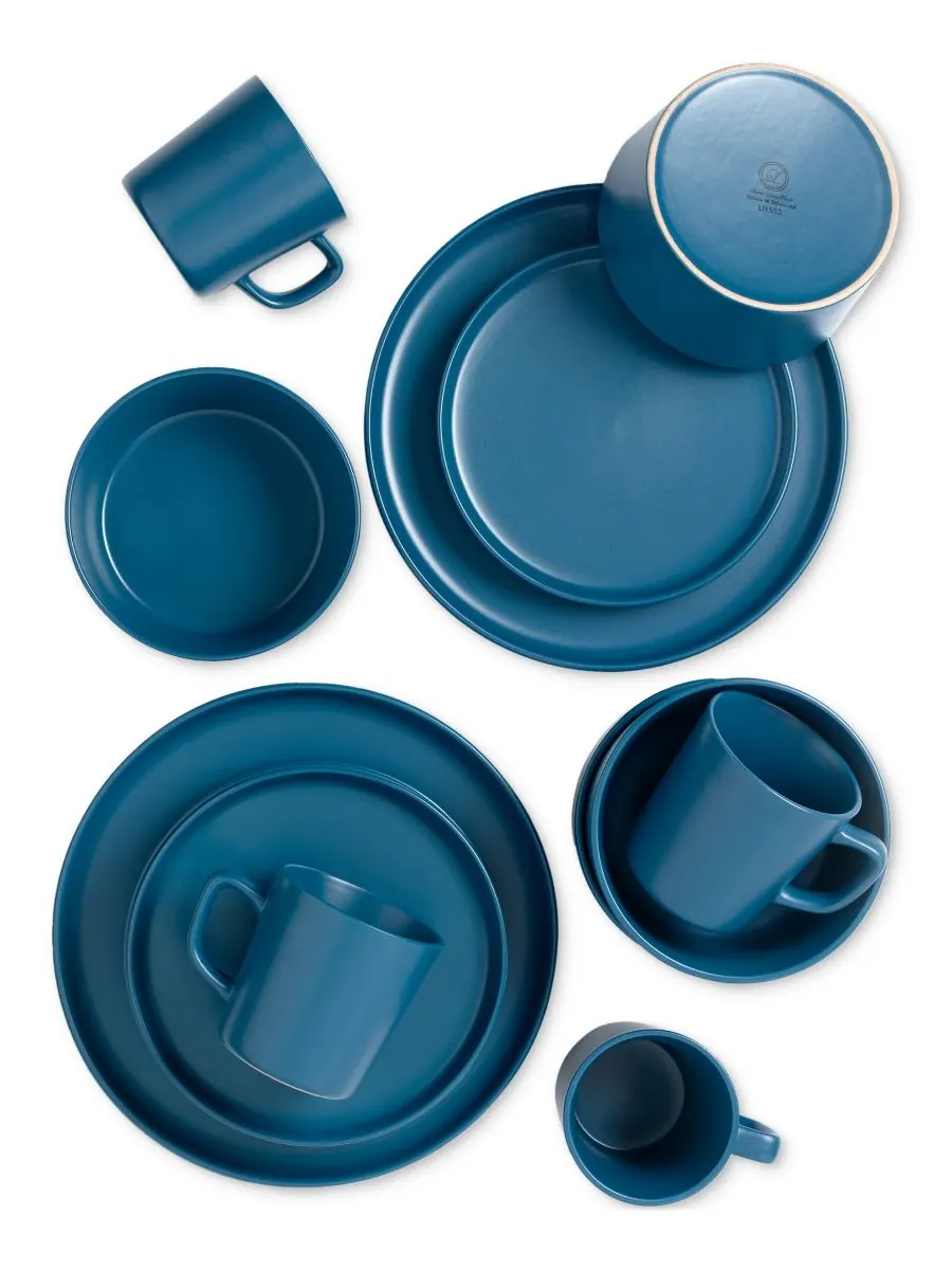 Lorren Home Trends Синий набор посуды из 16 предметов, на 4 персоны — изображение 2 из 6