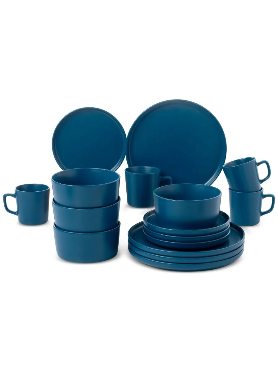 Lorren Home Trends Синий набор посуды из 16 предметов, на 4 персоны — изображение 3 из 6