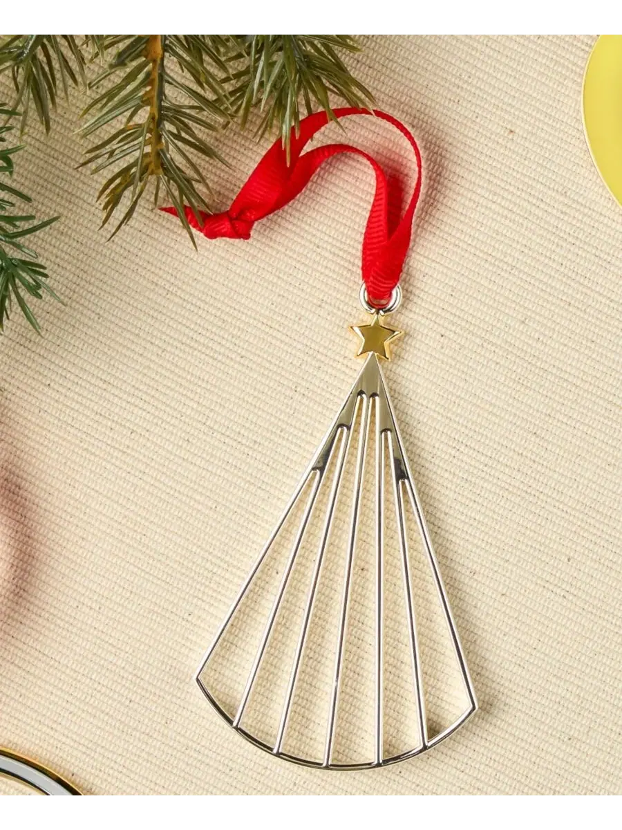 Елочная игрушка Umbrella Tree Ornament Nambé — изображение 2 из 2, серебряный