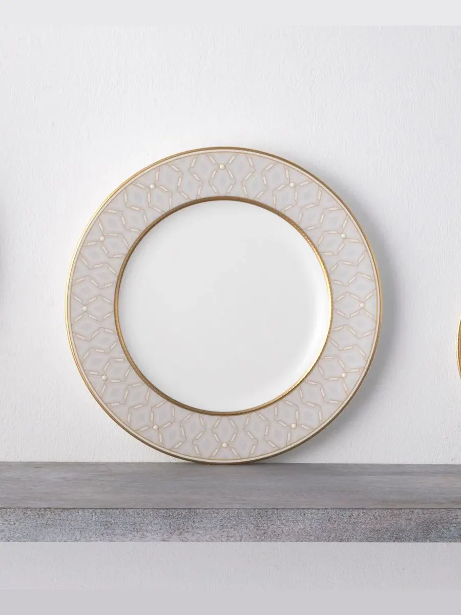 Набор из 4 салатниц Noble Pearl, диаметр 22 см Noritake — изображение 3 из 13, белый золотистый