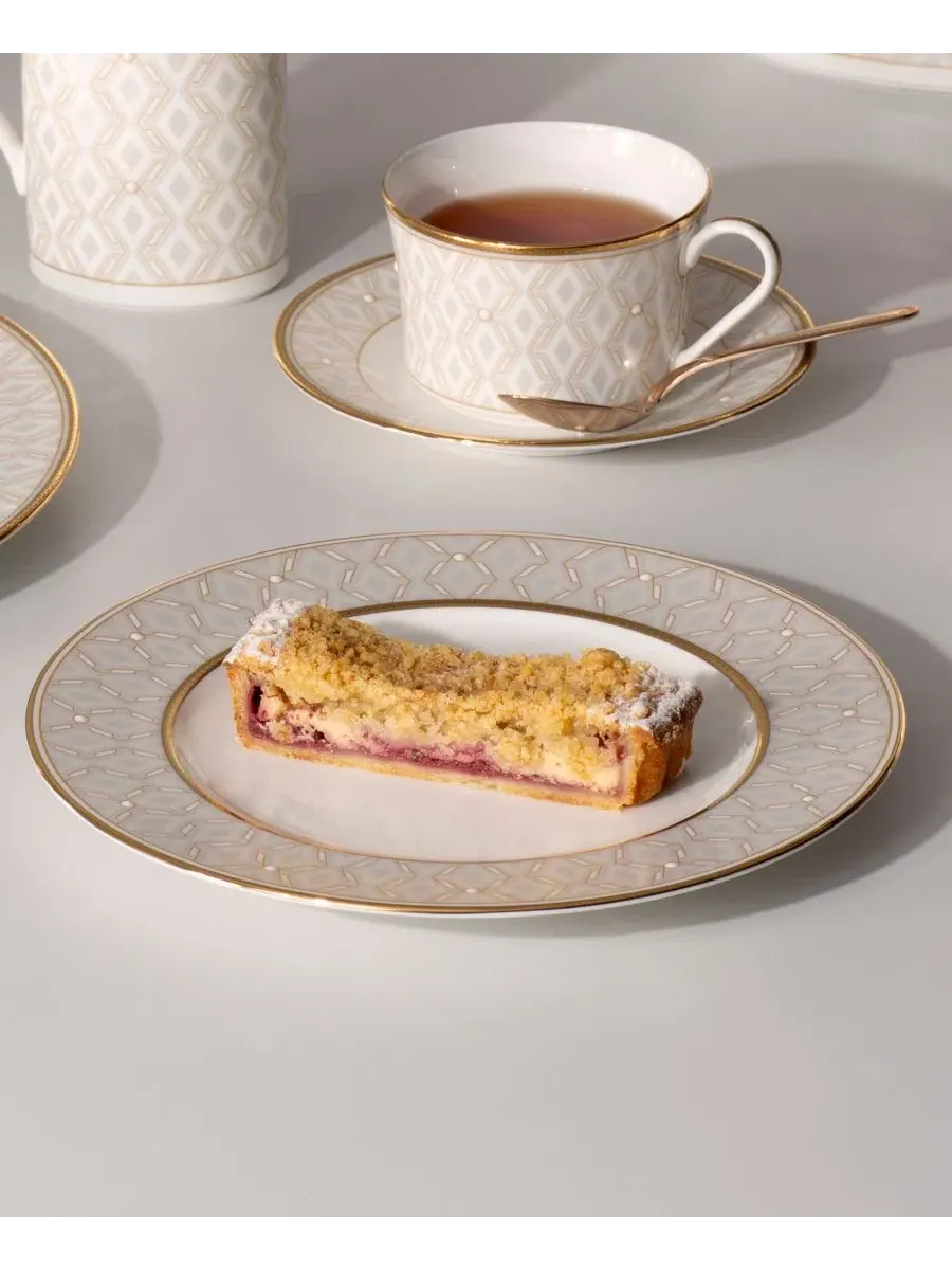 Набор из 4 салатниц Noble Pearl, диаметр 22 см Noritake — изображение 5 из 13, белый золотистый