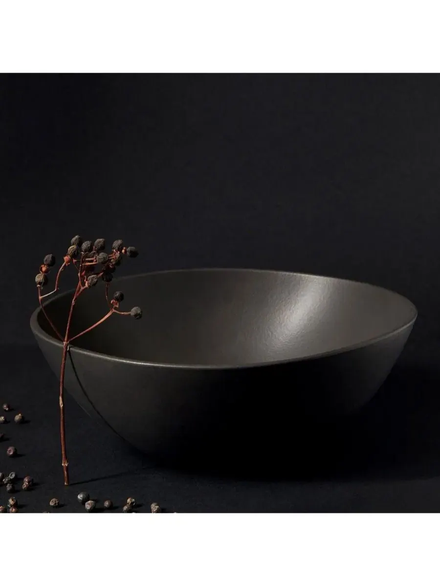 Набор для салата из эмалированной керамики The Salad Essential Gharyan Stoneware — изображение 3 из 4, черный