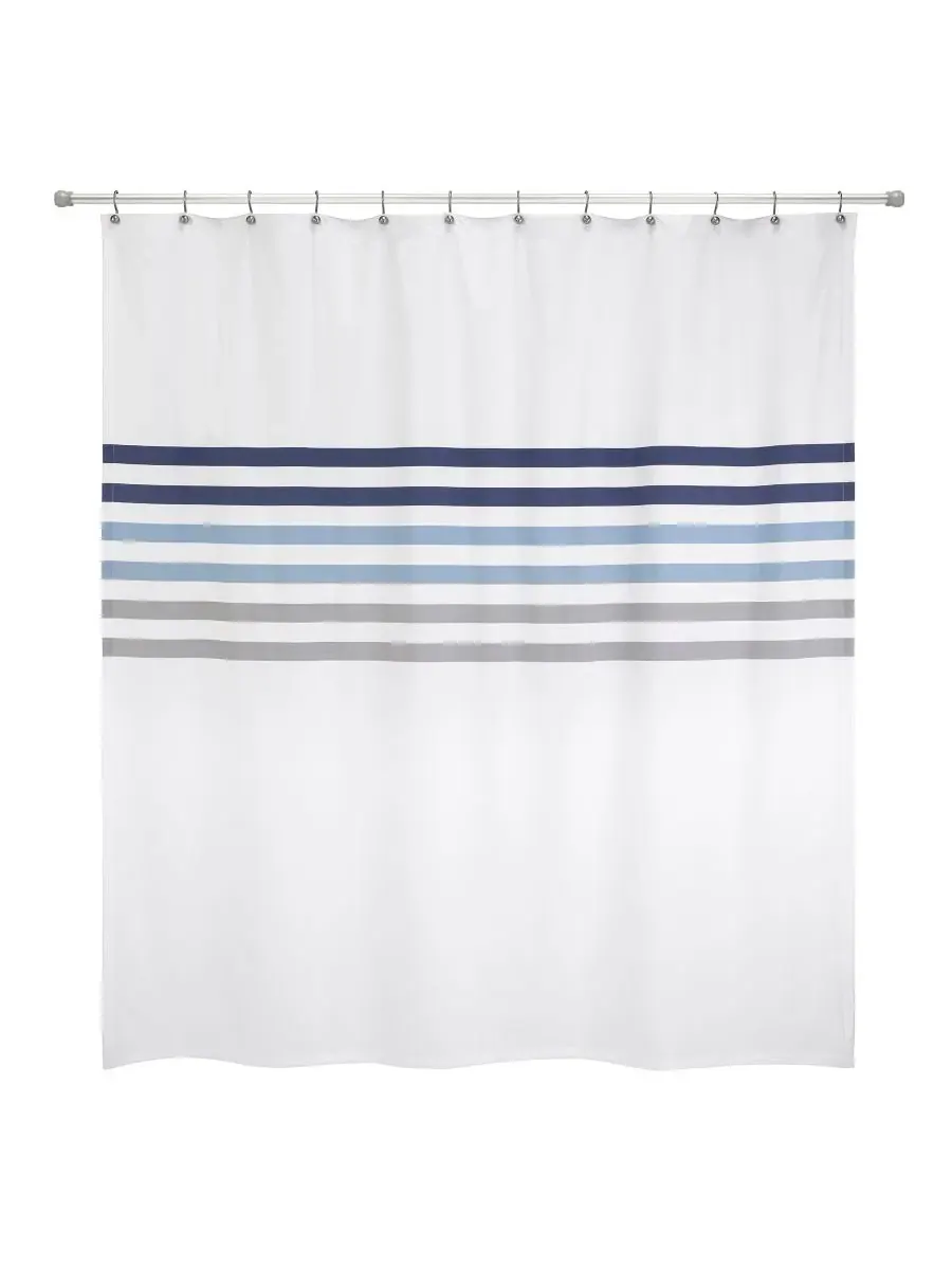 Шторка для душа Augusta Stripe, 183 см x 183 см Izod — изображение 4 из 4, белый