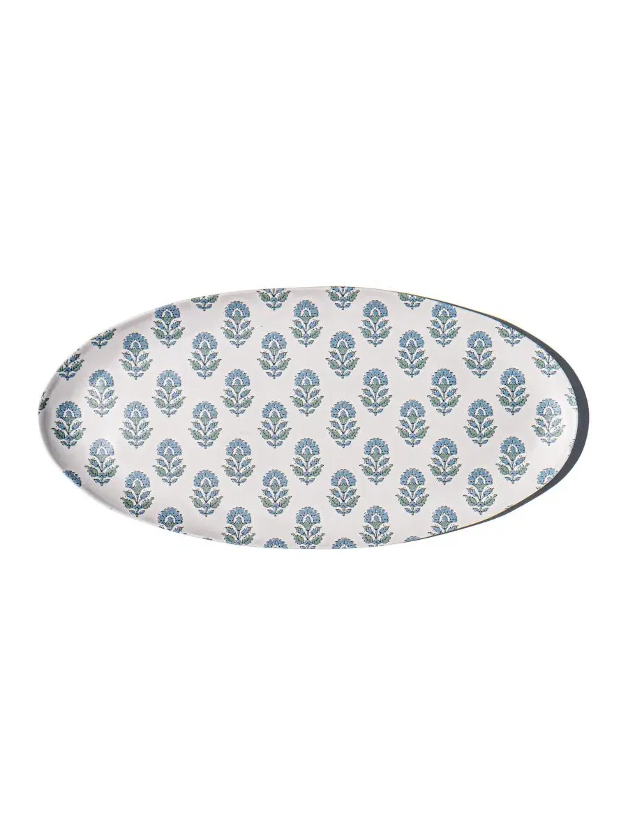 Овальное сервировочное блюдо Kashmir Melamine Abode Homewares — изображение 1 из 5, синий