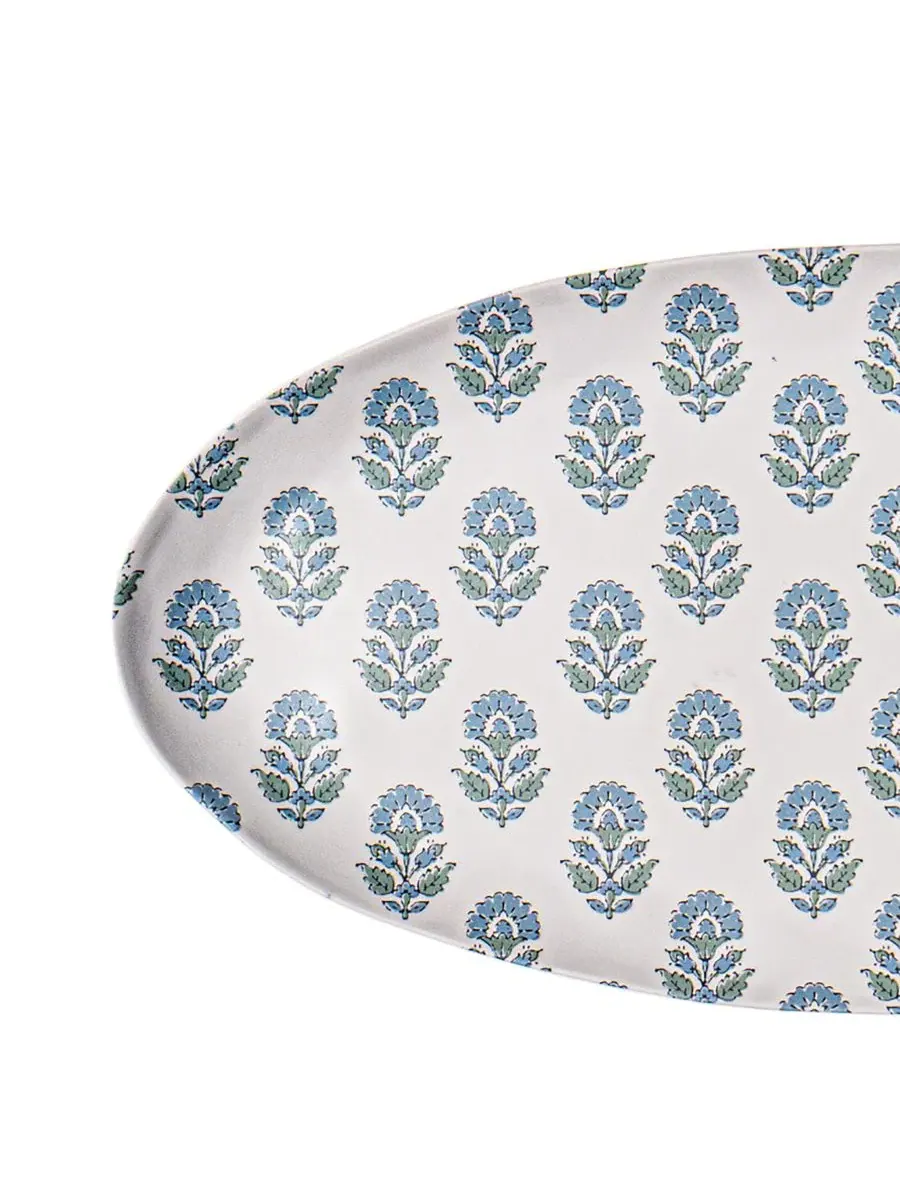 Овальное сервировочное блюдо Kashmir Melamine Abode Homewares — изображение 2 из 5, синий