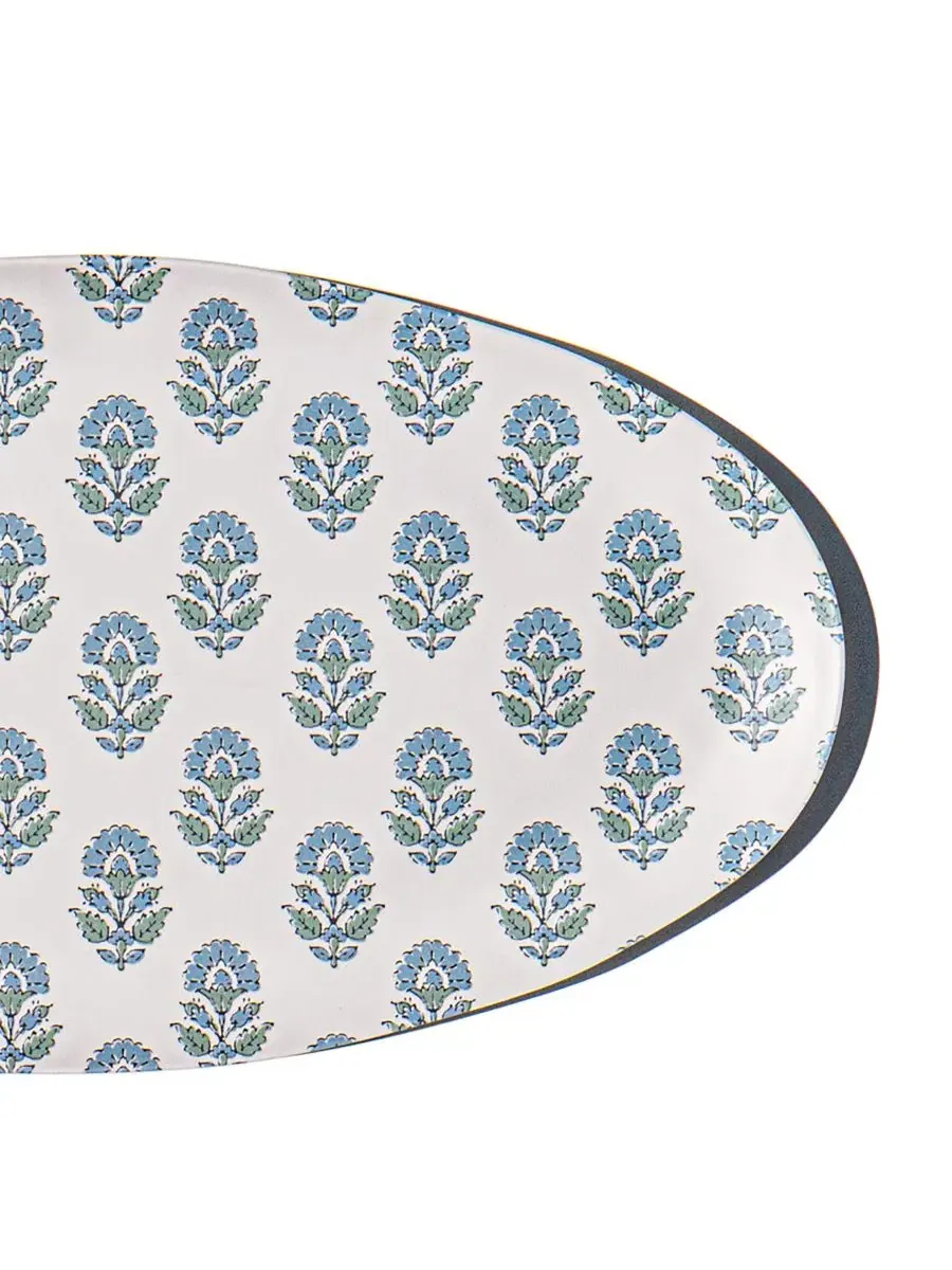 Овальное сервировочное блюдо Kashmir Melamine Abode Homewares — изображение 3 из 5, синий