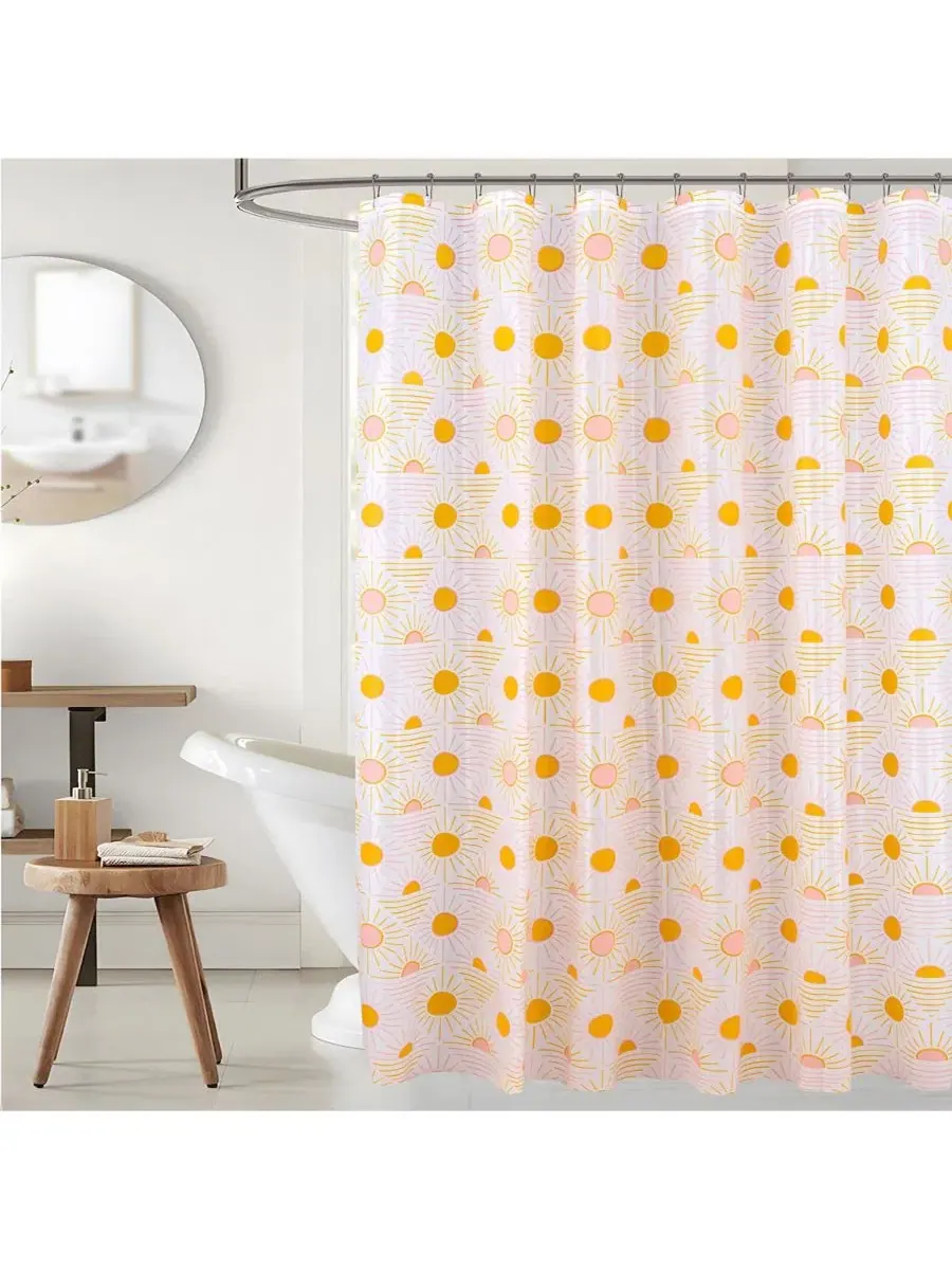 Шторка для душа с принтом солнца, 178×183 см RT Designers Collection — изображение 2 из 6, мульти