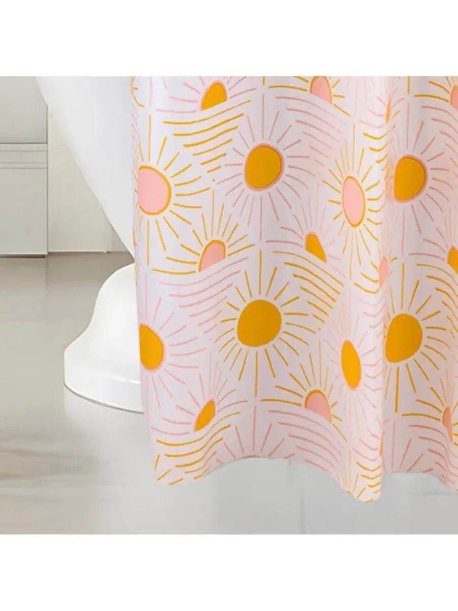 Шторка для душа с принтом солнца, 178×183 см RT Designers Collection — изображение 6 из 6, мульти