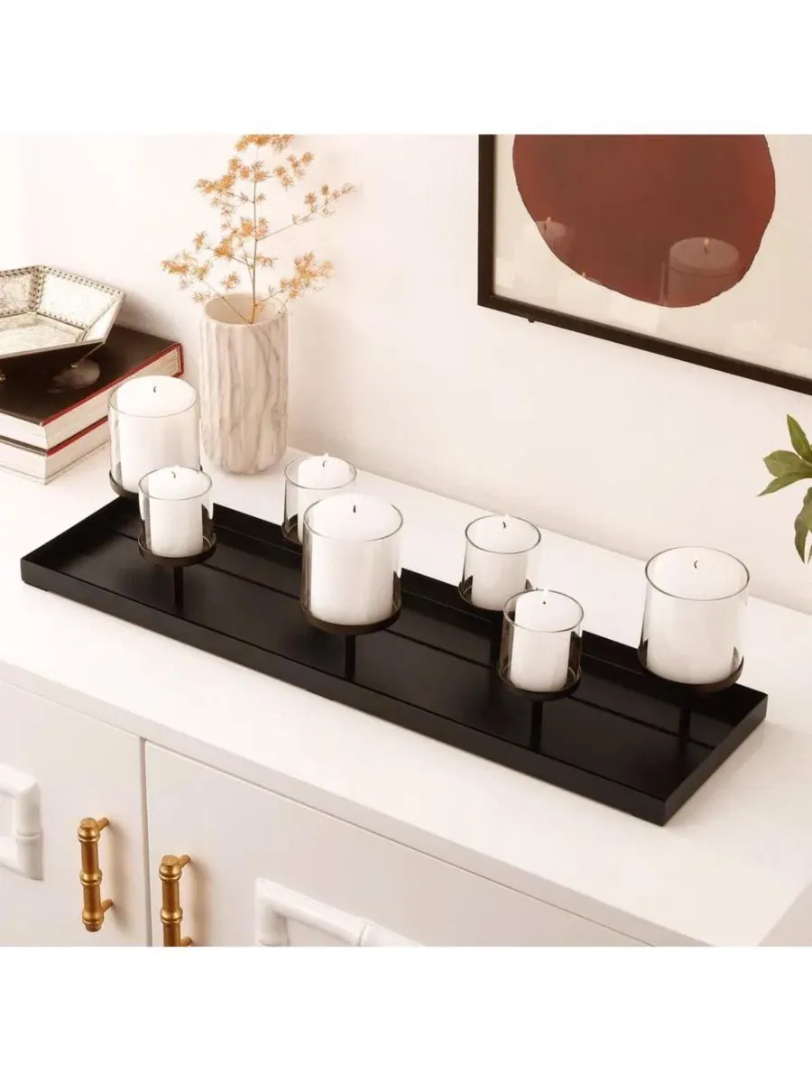 Подсвечник Kiki Candle Holder Centerpiece Safavieh — изображение 2 из 3, черный