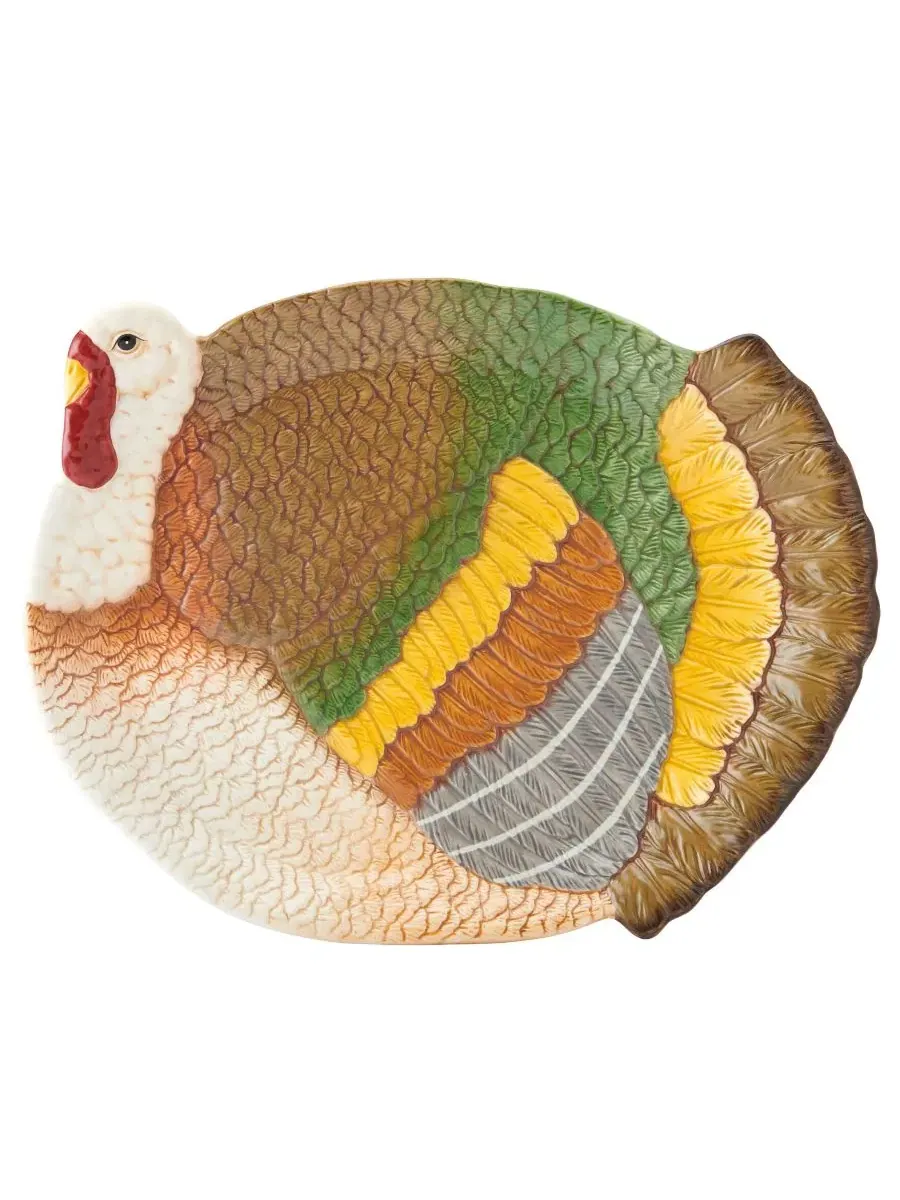 Праздничное блюдо для индейки Thanksgiving Traditions, 46×36 см, керамика Fitz and Floyd