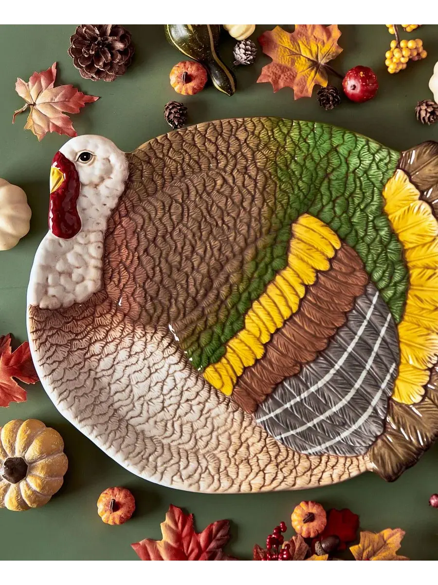 Праздничное блюдо для индейки Thanksgiving Traditions, 46×36 см, керамика Fitz and Floyd — изображение 2 из 5, мульти