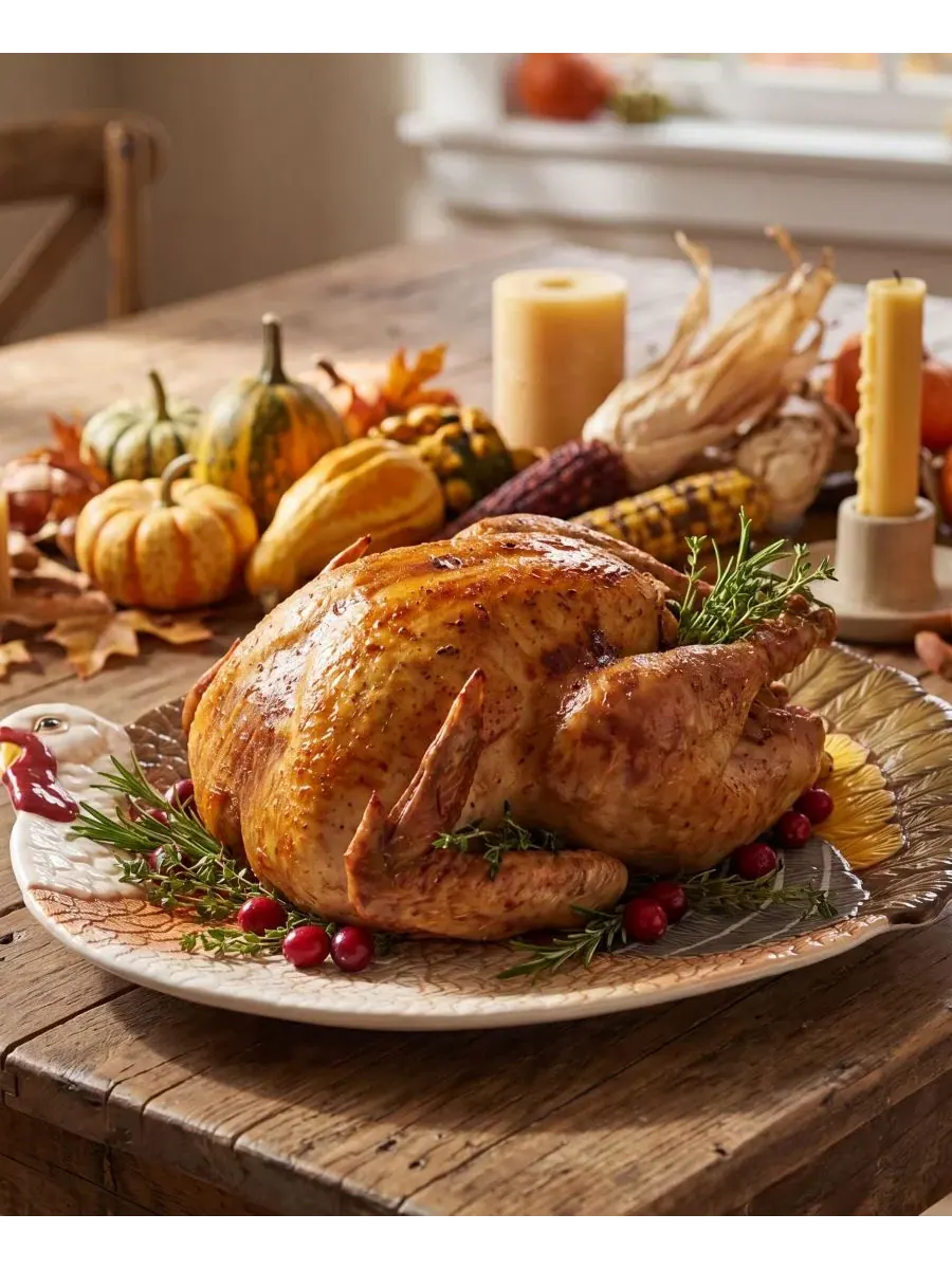 Праздничное блюдо для индейки Thanksgiving Traditions, 46×36 см, керамика Fitz and Floyd — изображение 4 из 5, мульти