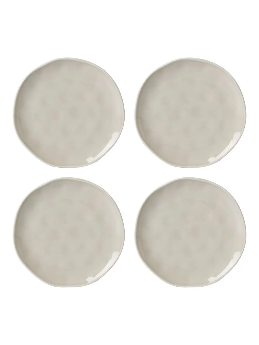 Набор из 4 декоративных тарелок Bay Solid Colors Lenox — изображение 1 из 6, белый серый