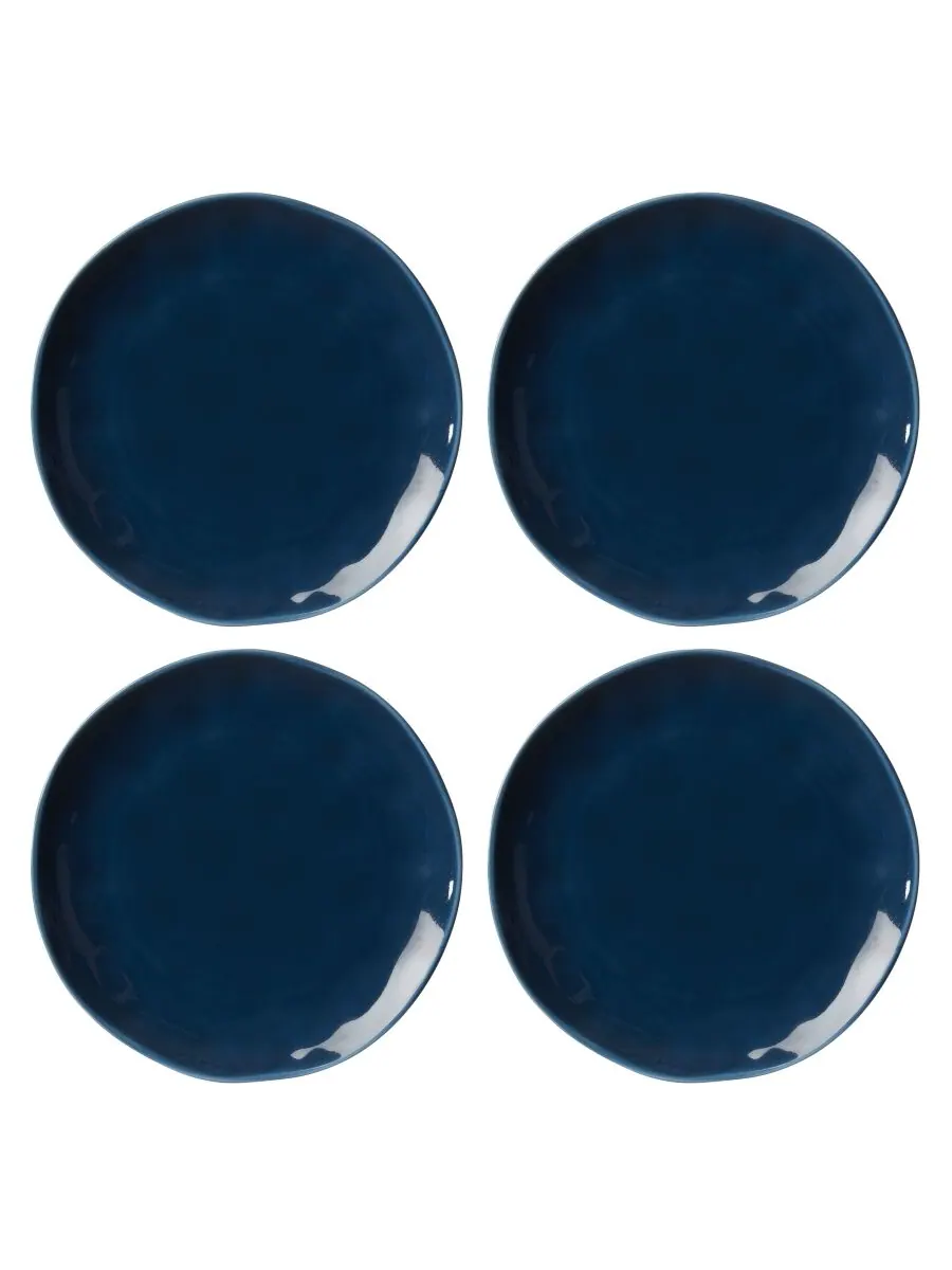 Набор из 4 декоративных тарелок Bay Solid Colors Lenox — изображение 1 из 5, белый синий