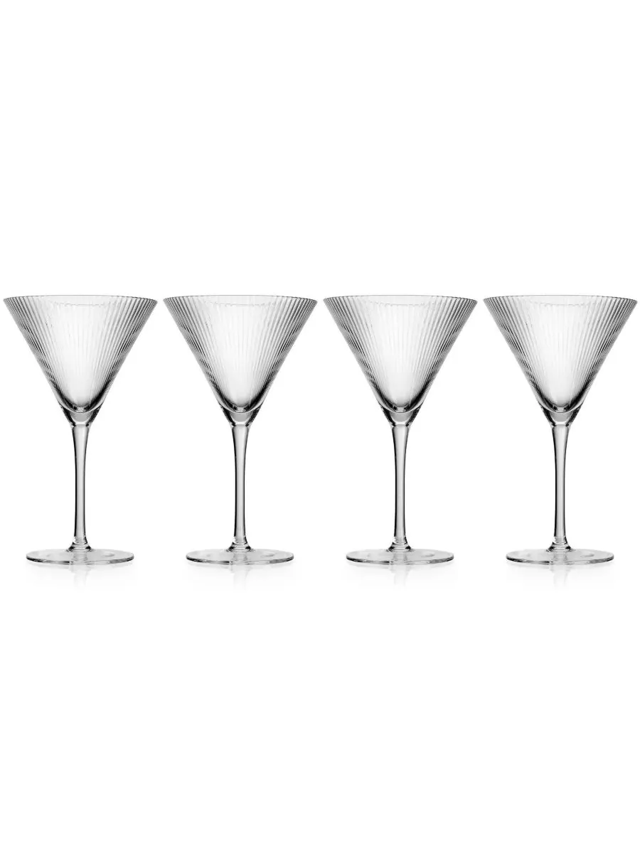 Набор из 4 бокалов для мартини Sullivan Street Fluted Martini Godinger