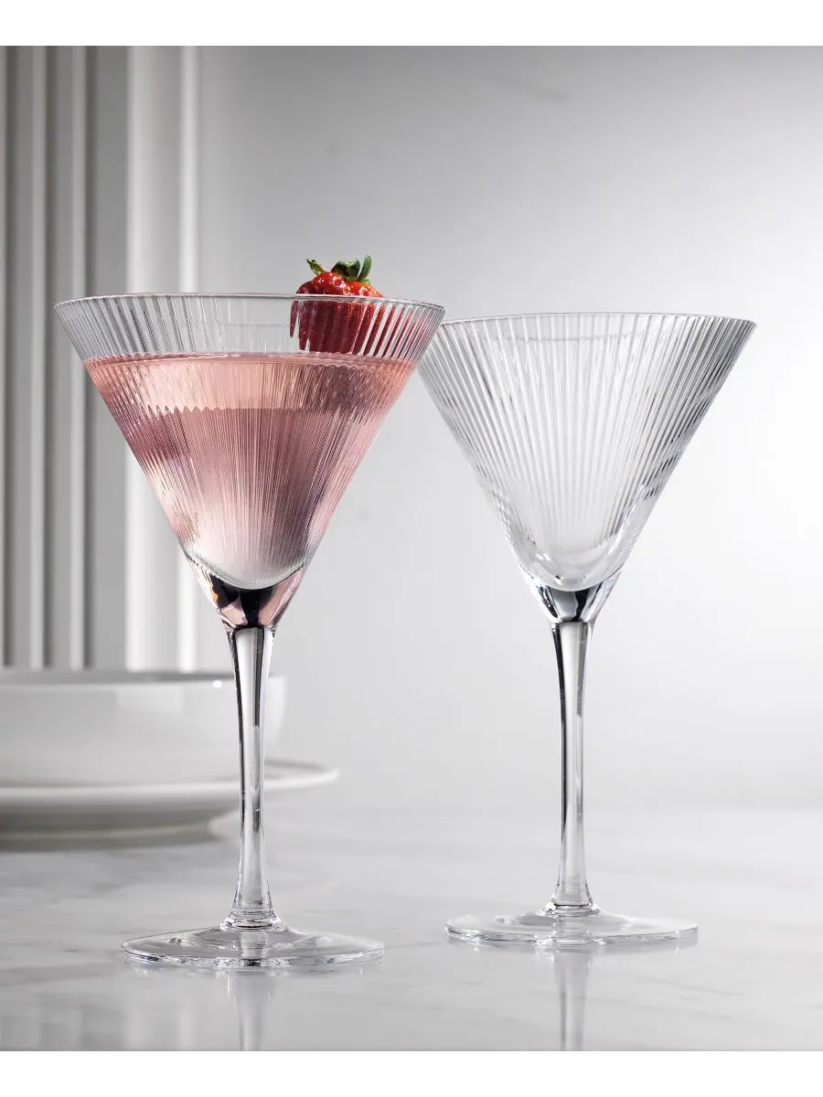 Набор из 4 бокалов для мартини Sullivan Street Fluted Martini Godinger — изображение 3 из 4, прозрачный