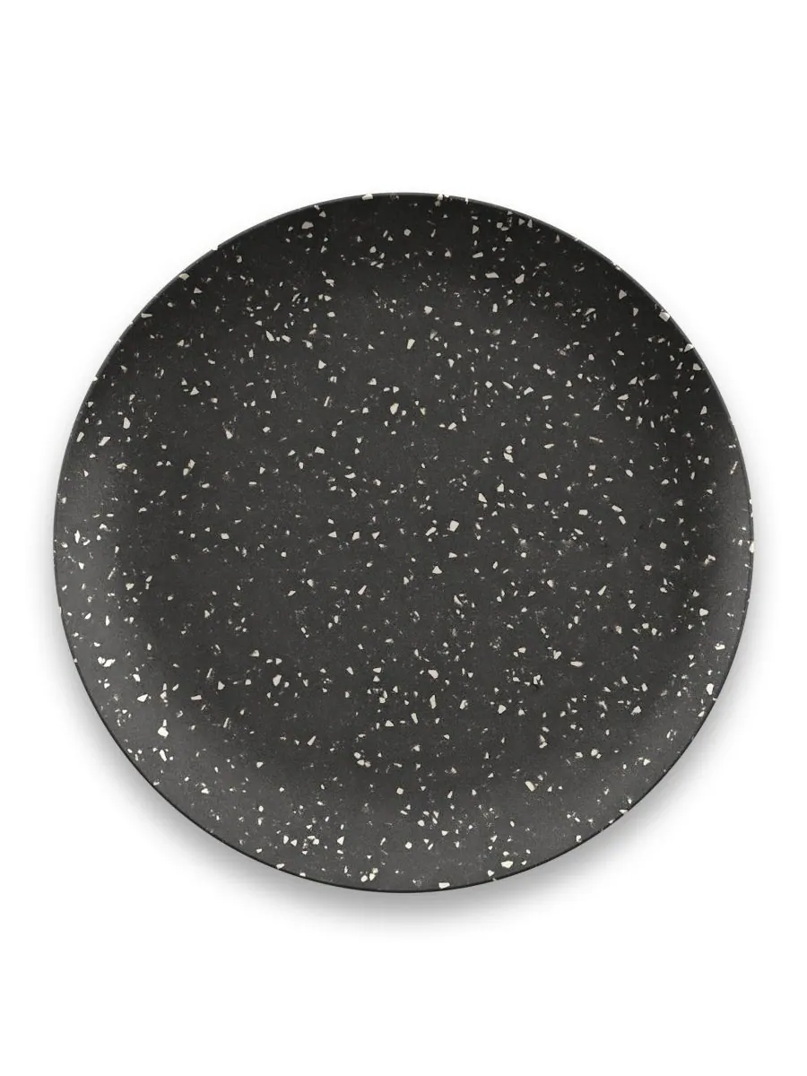 Набор из 6 обеденных тарелок Orion Speckles, диаметр 10,5 дюймов Abode Homewares — изображение 2 из 2, черный