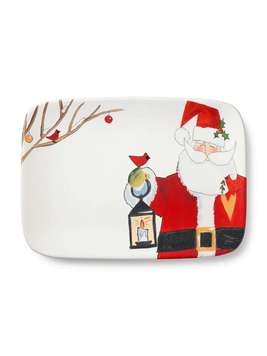 Прямоугольное сервировочное блюдо Santa Delight, 35.6 x 25.4 x 2.9 см, керамическое Certified — изображение 1 из 4, мульти