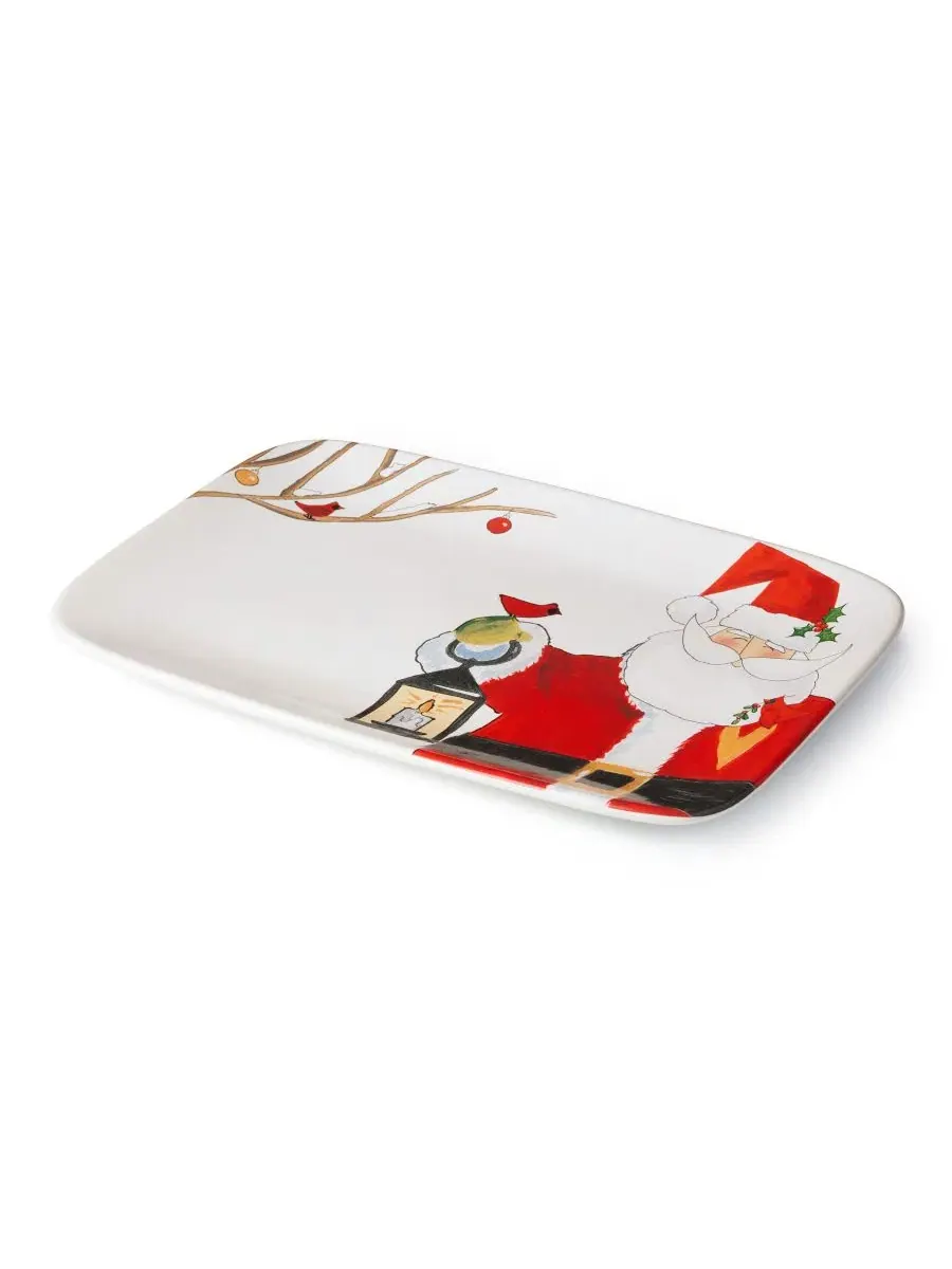 Прямоугольное сервировочное блюдо Santa Delight, 35.6 x 25.4 x 2.9 см, керамическое Certified — изображение 2 из 4, мульти
