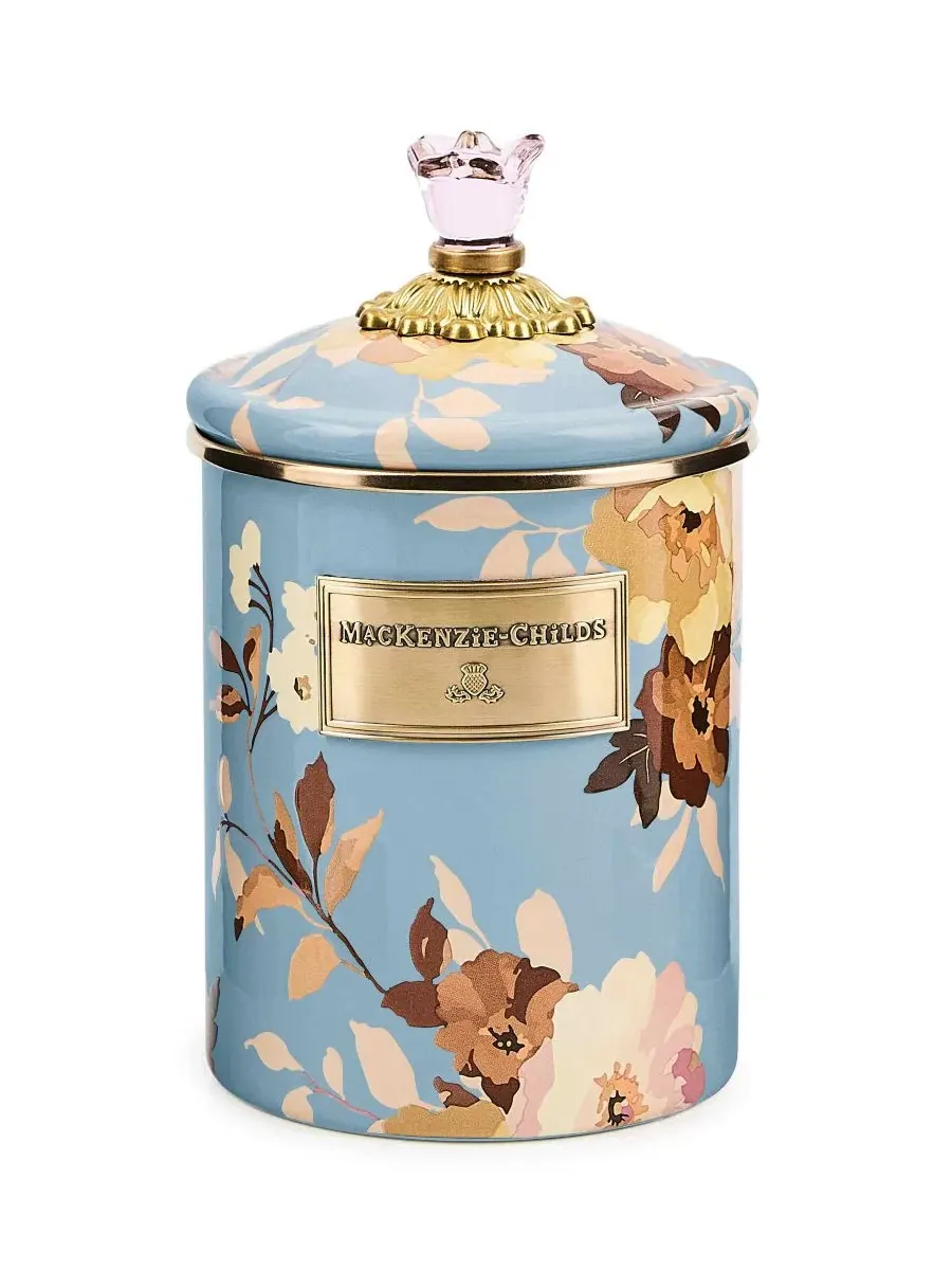 Средний контейнер для хранения Wild Rose Slate, 1,4 л MacKenzie-Childs — изображение 1 из 3, серый