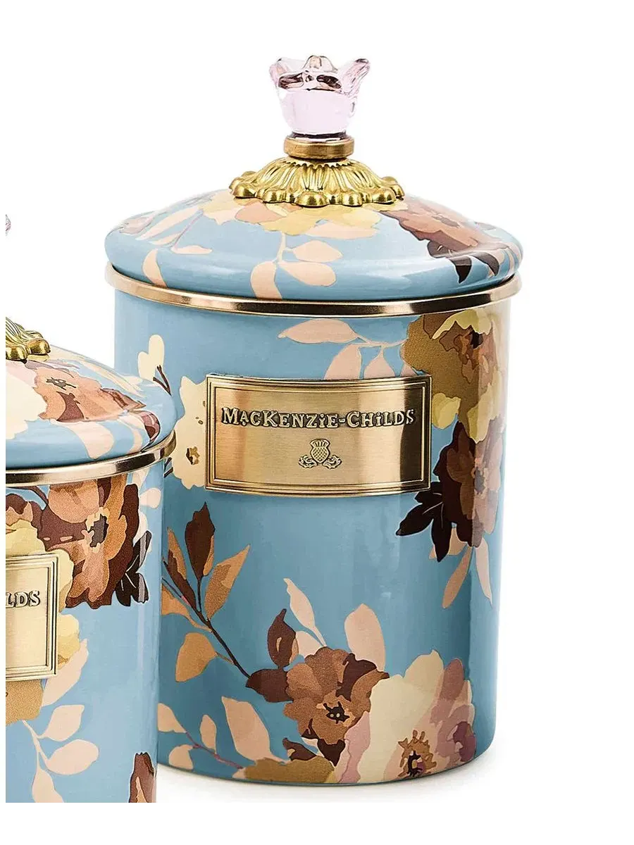 Средний контейнер для хранения Wild Rose Slate, 1,4 л MacKenzie-Childs — изображение 2 из 3, серый