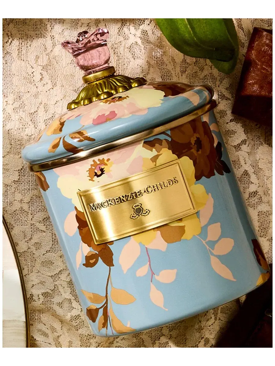 Средний контейнер для хранения Wild Rose Slate, 1,4 л MacKenzie-Childs — изображение 3 из 3, серый