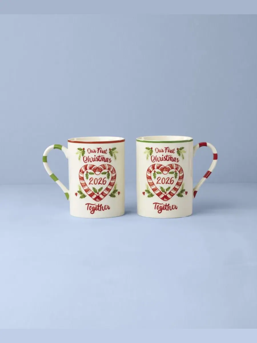 Набор кружек Holiday First Christmas Together Lenox — изображение 3 из 5, белый