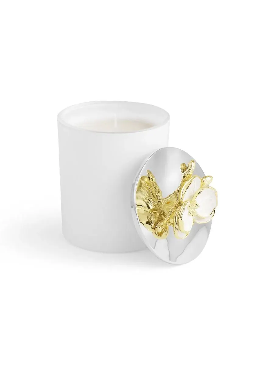 Ароматическая свеча Orchid Single Wick 13.5 oz. Michael Aram — изображение 4 из 7, белый