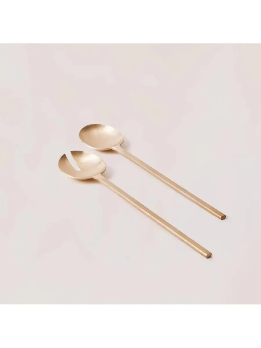 Салатные приборы Loop Salad Servers Fleck — золотистый