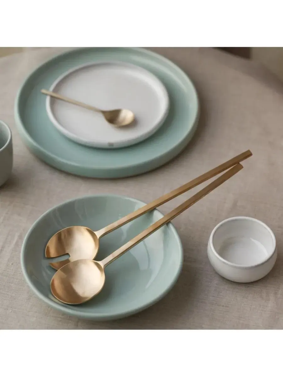 Салатные приборы Loop Salad Servers Fleck — изображение 2 из 3, золото