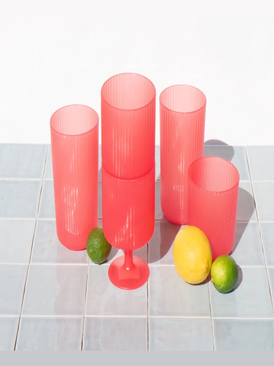 Набор из 6 больших стаканов Mesa Abode Homewares — изображение 3 из 3, розовый