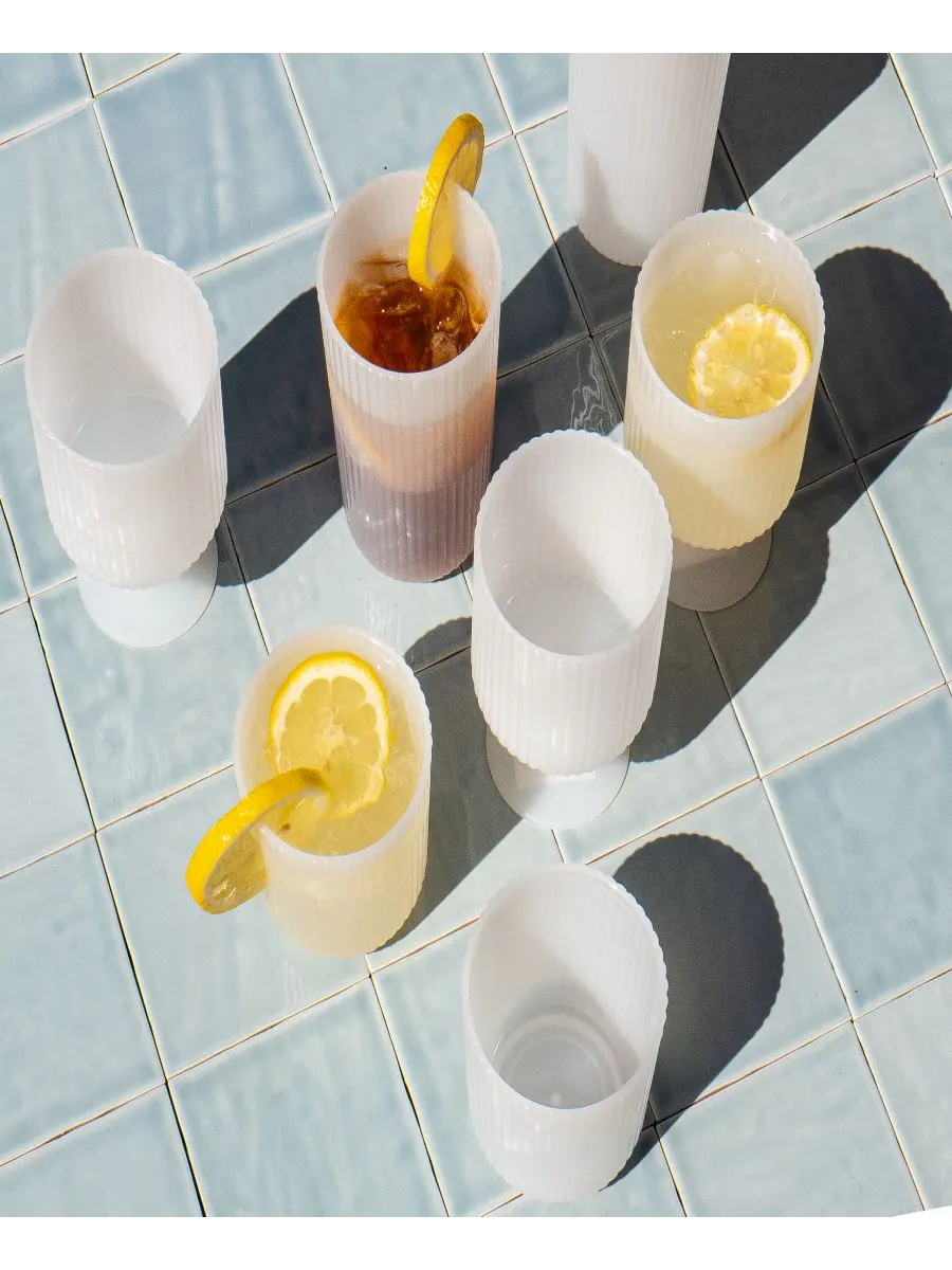 Набор из 6 больших стаканов Mesa Abode Homewares — изображение 3 из 4, белый