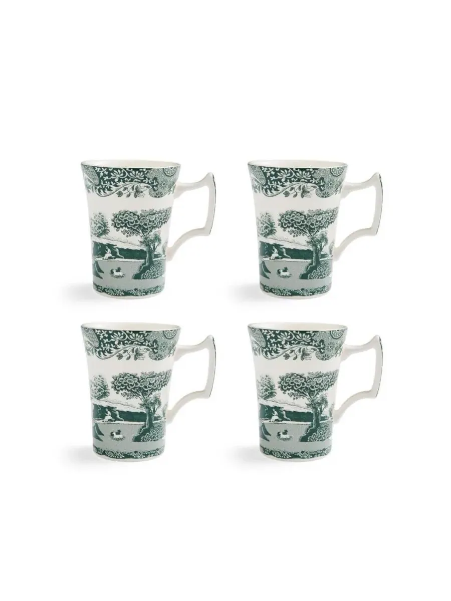 Набор из 4 кружек Heritage Green Italian Cottage Spode — изображение 1 из 9, зеленый
