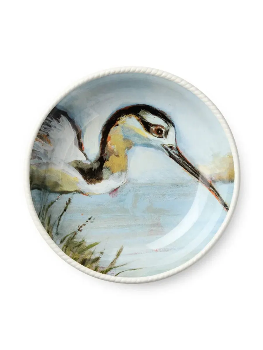Набор суповых тарелок с принтом птиц Coastal Birds Certified International — изображение 2 из 10, мульти