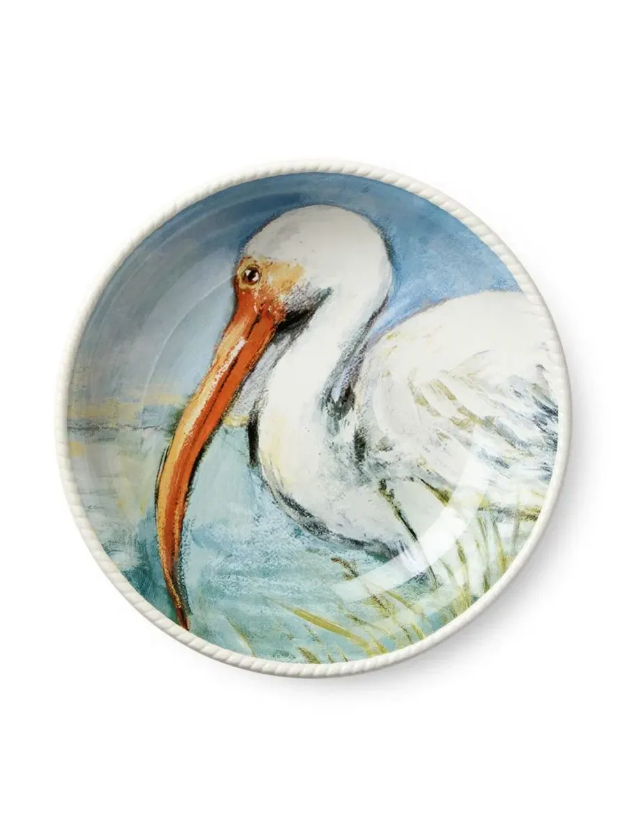 Набор суповых тарелок с принтом птиц Coastal Birds Certified International — изображение 4 из 10, мульти