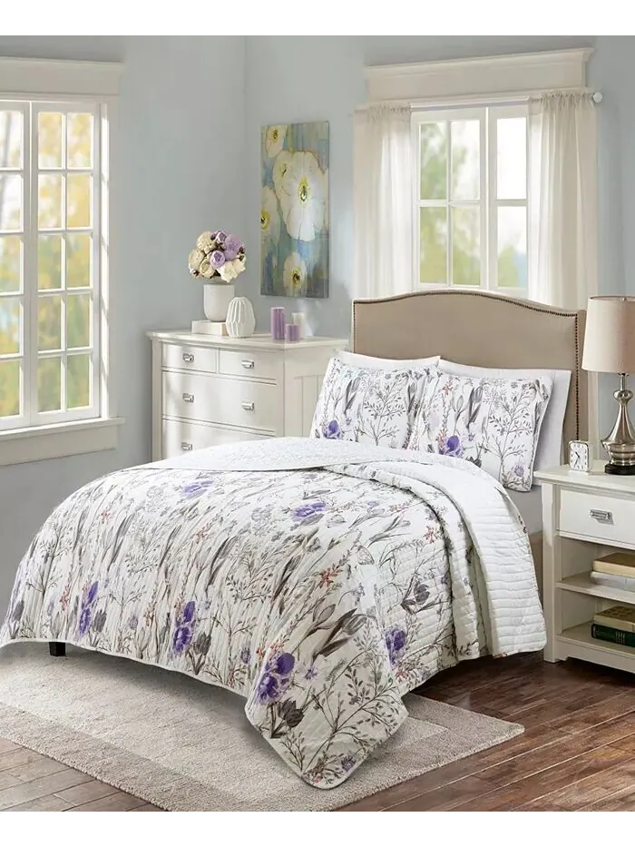 Комплект двусторонних одеял Adalia Lush Décor — изображение 2 из 7, фиолетовый