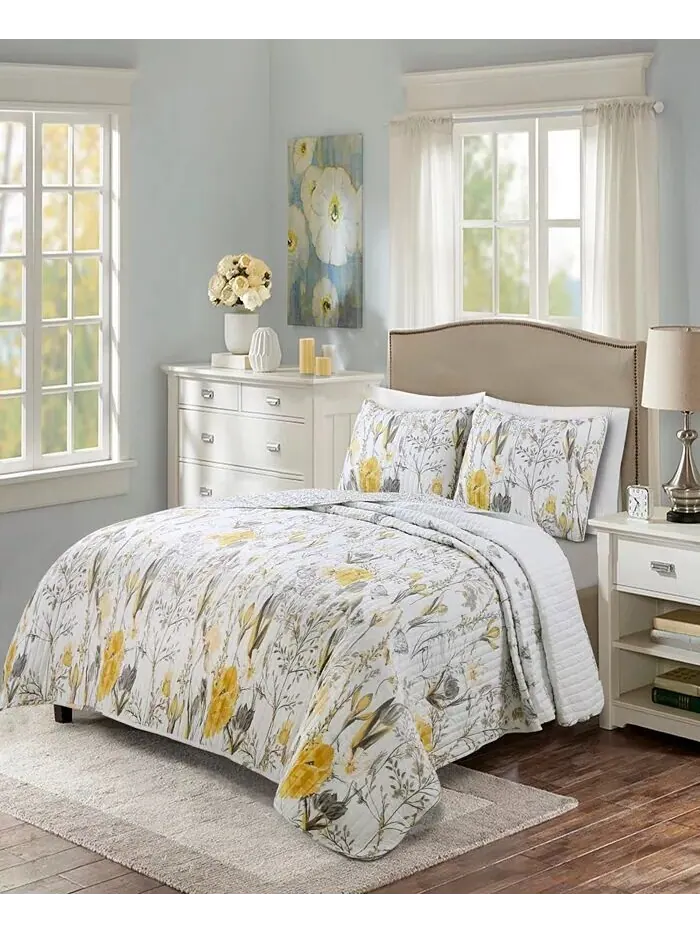 Комплект двусторонних одеял Adalia Lush Décor — изображение 2 из 8, желтый