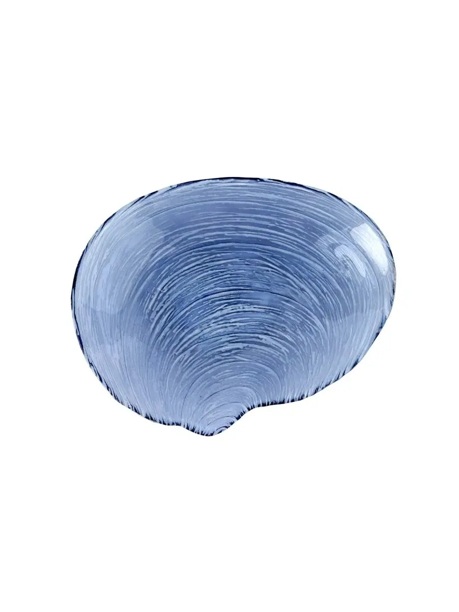 Тарелка-ракушка Isola Glass Shell Plate VIETRI — изображение 1 из 3, синий