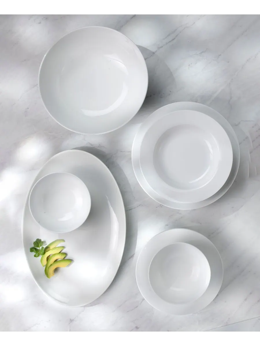 Классический набор посуды Essential Classic Rim, 16 предметов, на 4 персоны Euro Ceramica — изображение 5 из 6, белый