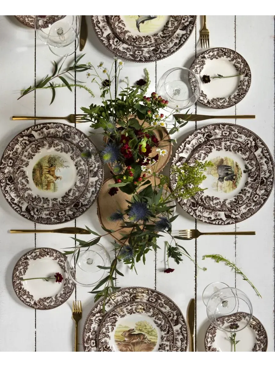 Салатная тарелка «Лесная рыжая лиса» Spode — изображение 2 из 5, коричневый