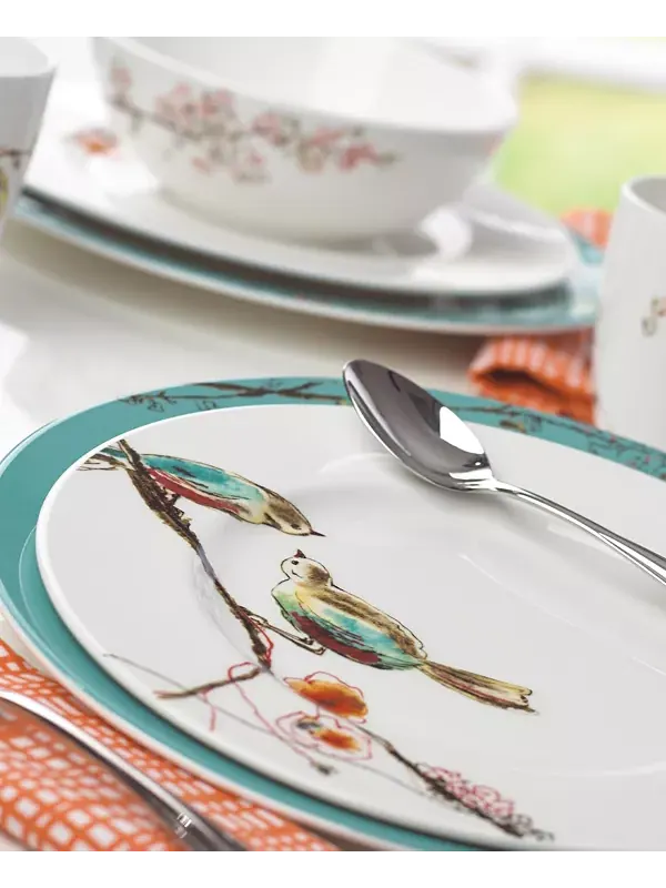 Набор столовых приборов Chirp из 12 предметов, сервиз на 4 персоны Lenox — изображение 3 из 4, белый
