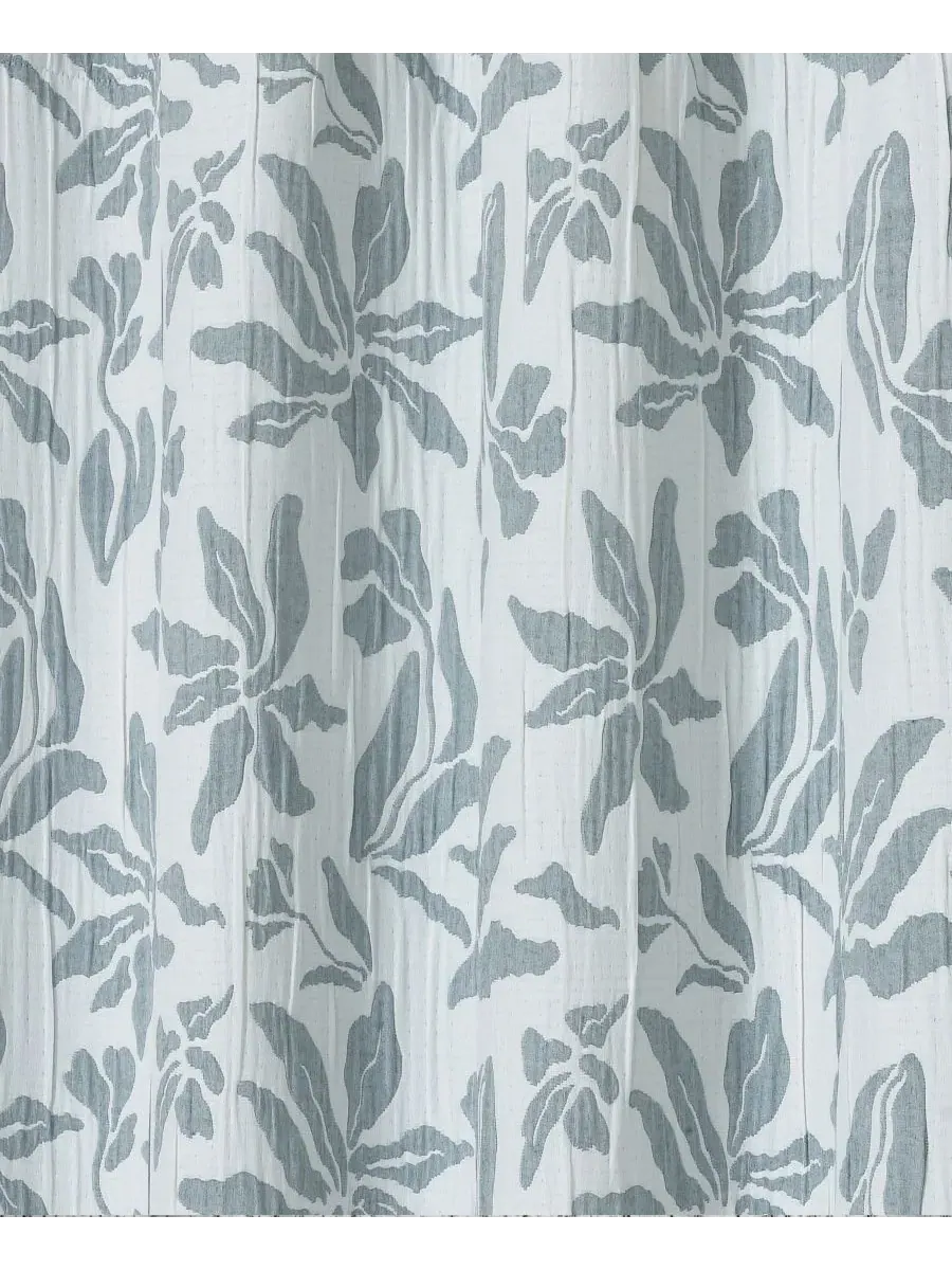 Шторка для ванной с жаккардовым узором, 183 x 183 см, Julianna Dainty Home — изображение 3 из 3, зеленый