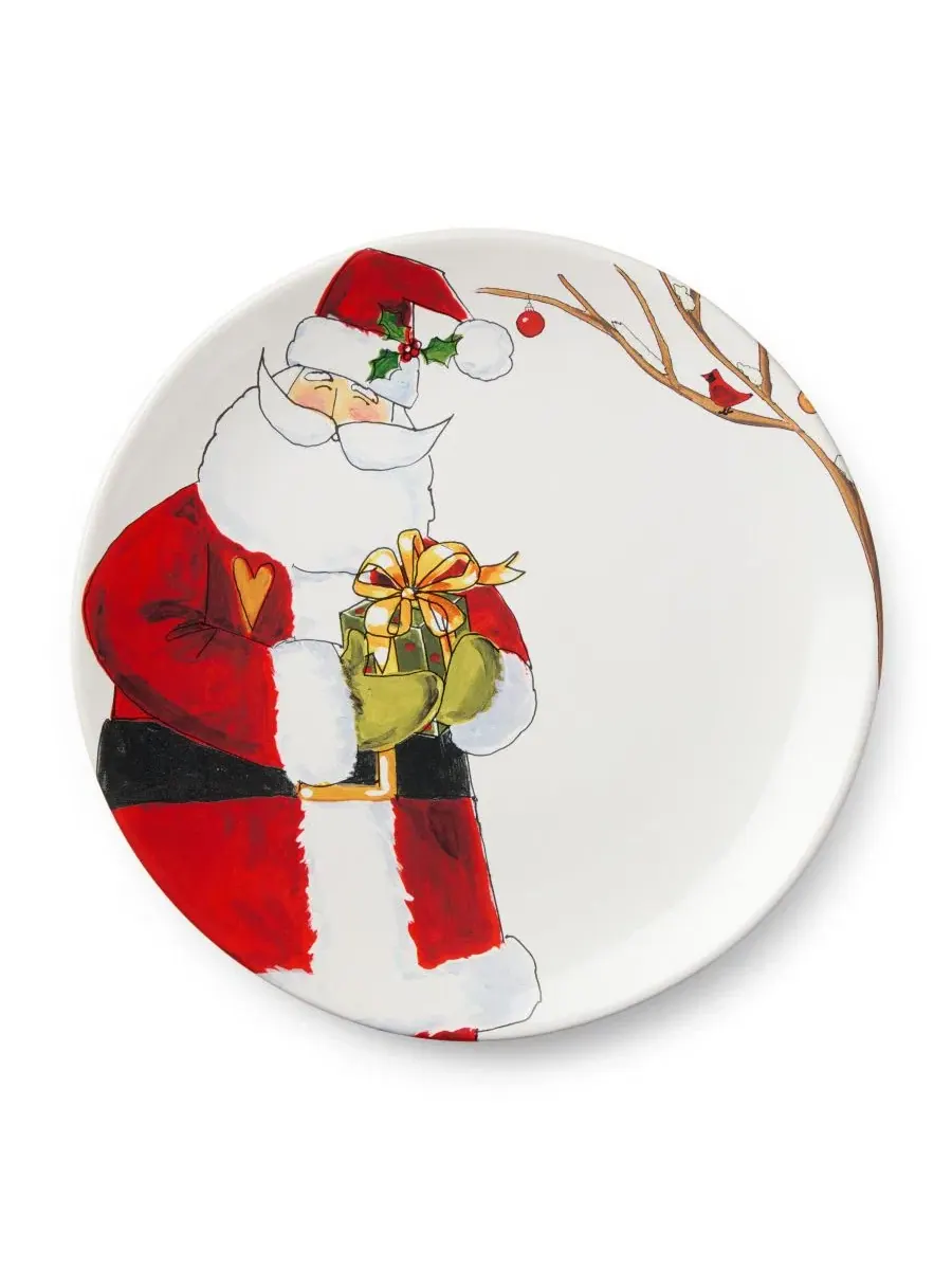 Набор тарелок для ужина Santa Delight, 4 шт, 28 см, керамические Certified International — изображение 2 из 4, мульти
