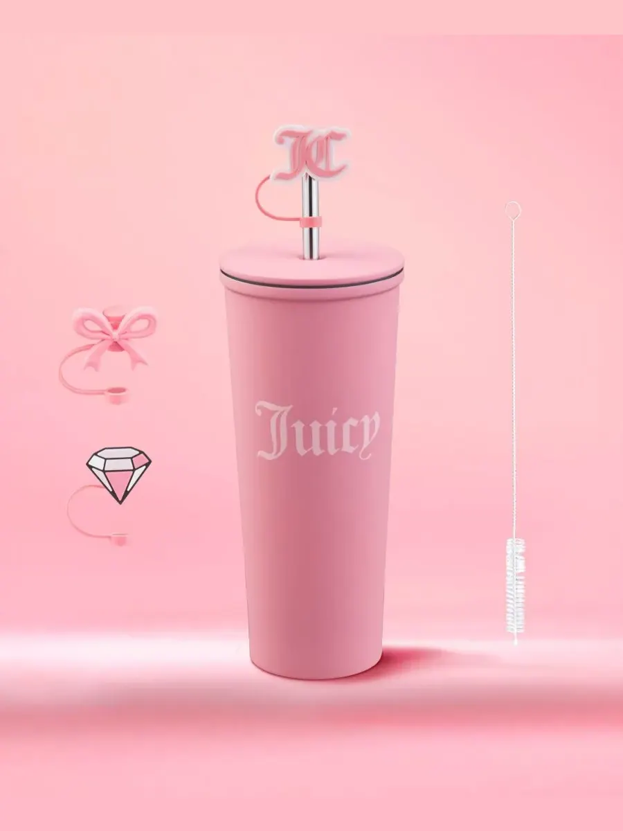 Набор из 6 стаканов из нержавеющей стали Juicy Couture — изображение 8 из 8, розовый