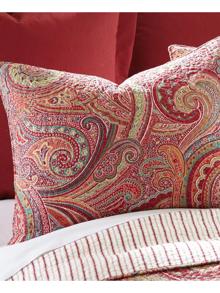 Двустороннее одеяло Spruce Paisley, 2 предмета, размер Twin Levtex — изображение 2 из 3, красный